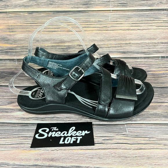 Abeo Bliss Women's Black Strappy Orthopedic Sandals - Picture 1 of 8